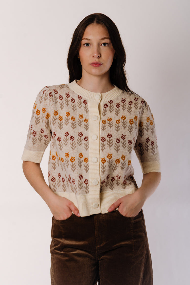 Abstract Flower Cardi - CRM