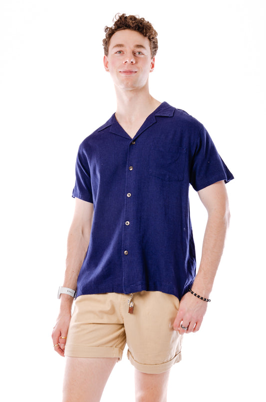 Airy Linen Short Sleeve - NVY