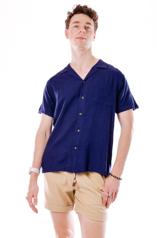Airy Linen Short Sleeve - NVY