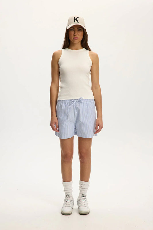 Alex Rib Racer Tank - WHT