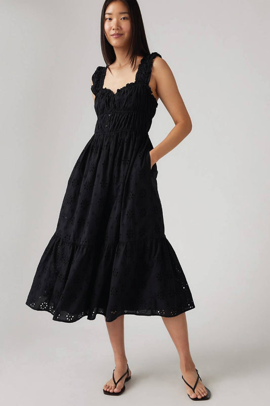 Amaya Tiered Maxi Dress - BLK