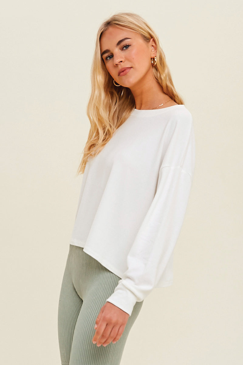 Aria Relaxed Long Sleeve - WHT