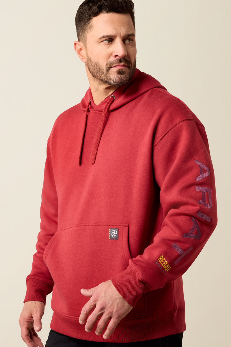 Rebar Workman Graphic Hoodie - RED