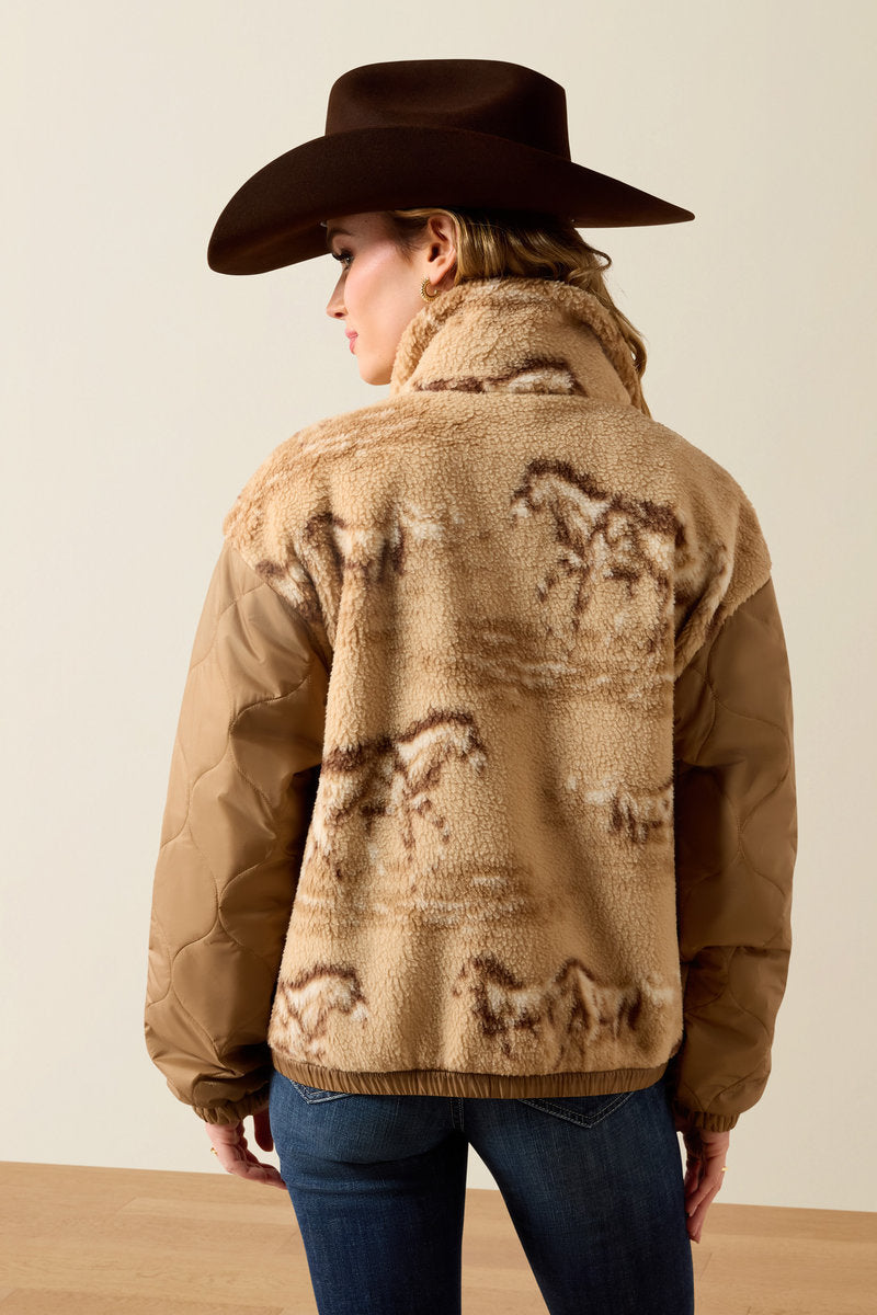Sherpa Blocked Jacket - BRN