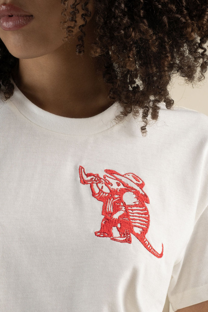Armadillo Boxy Tee - White