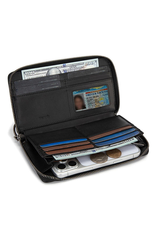 Aztec Studded Wallet - BLK