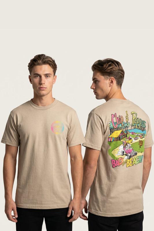 Back To Beach Tee - TAN