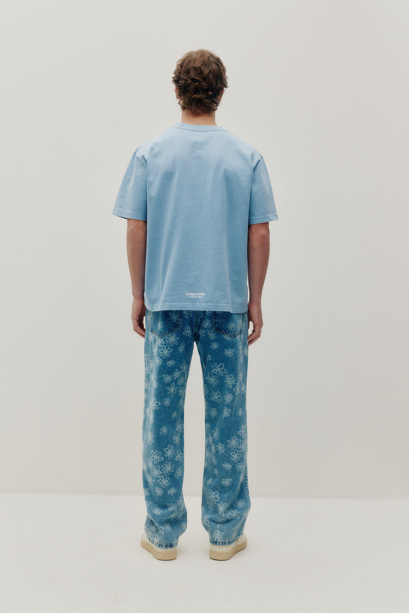 Baggy Floral Denim Jeans - FLW