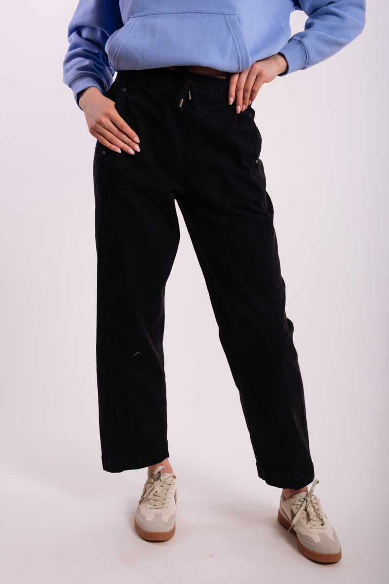 Barrel Pull On Pants - BLK