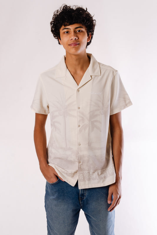 Beach Club Button Up Shirt - WHT