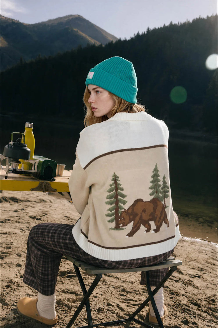 Bear Knit Cardigan - KHA