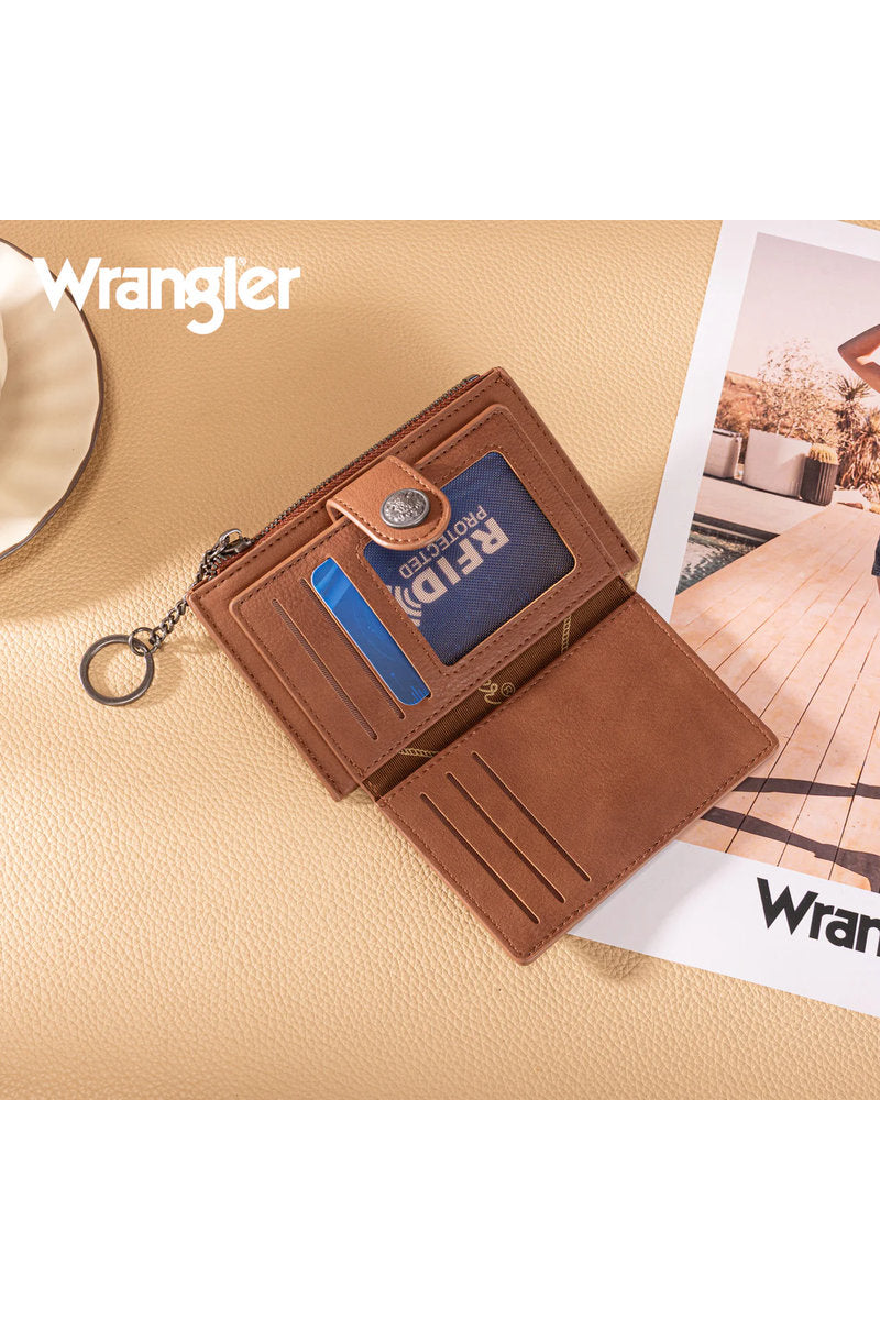 Bi-Fold Wallet with Key Ring - BRN