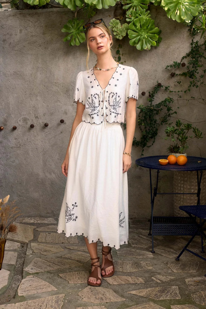 Birdy Midi Skirt - IVR