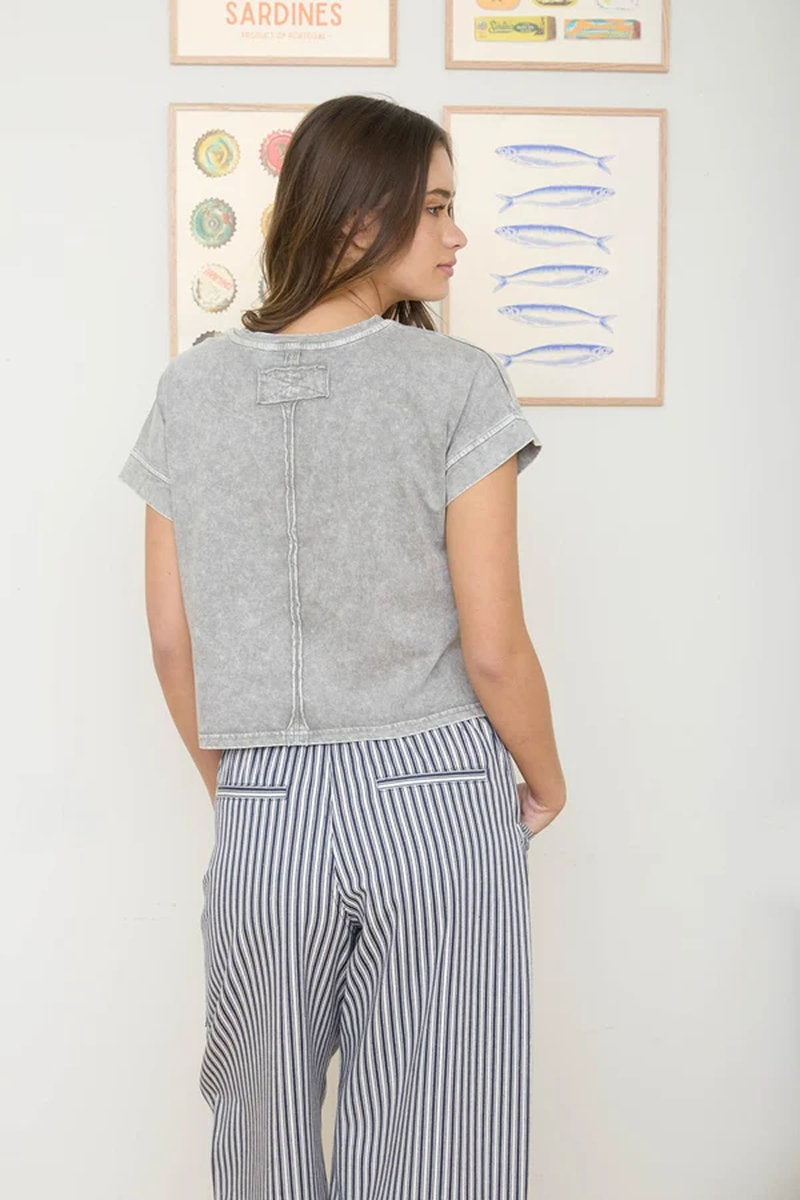 Washed Boxy Tee - GRY