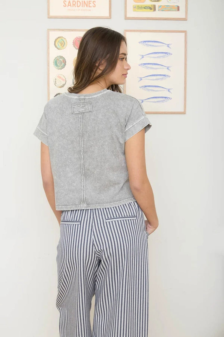 Washed Boxy Tee - GRY