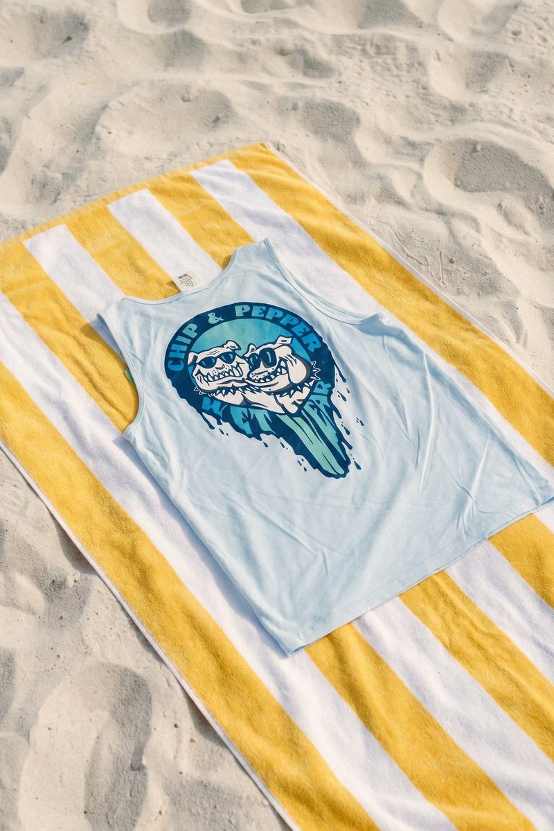 Unisex Blue Drip Tank - CHA