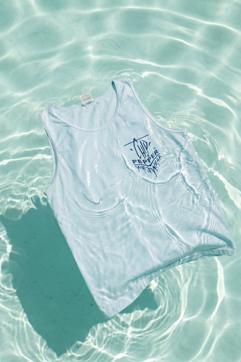 Unisex Blue Drip Tank - CHA