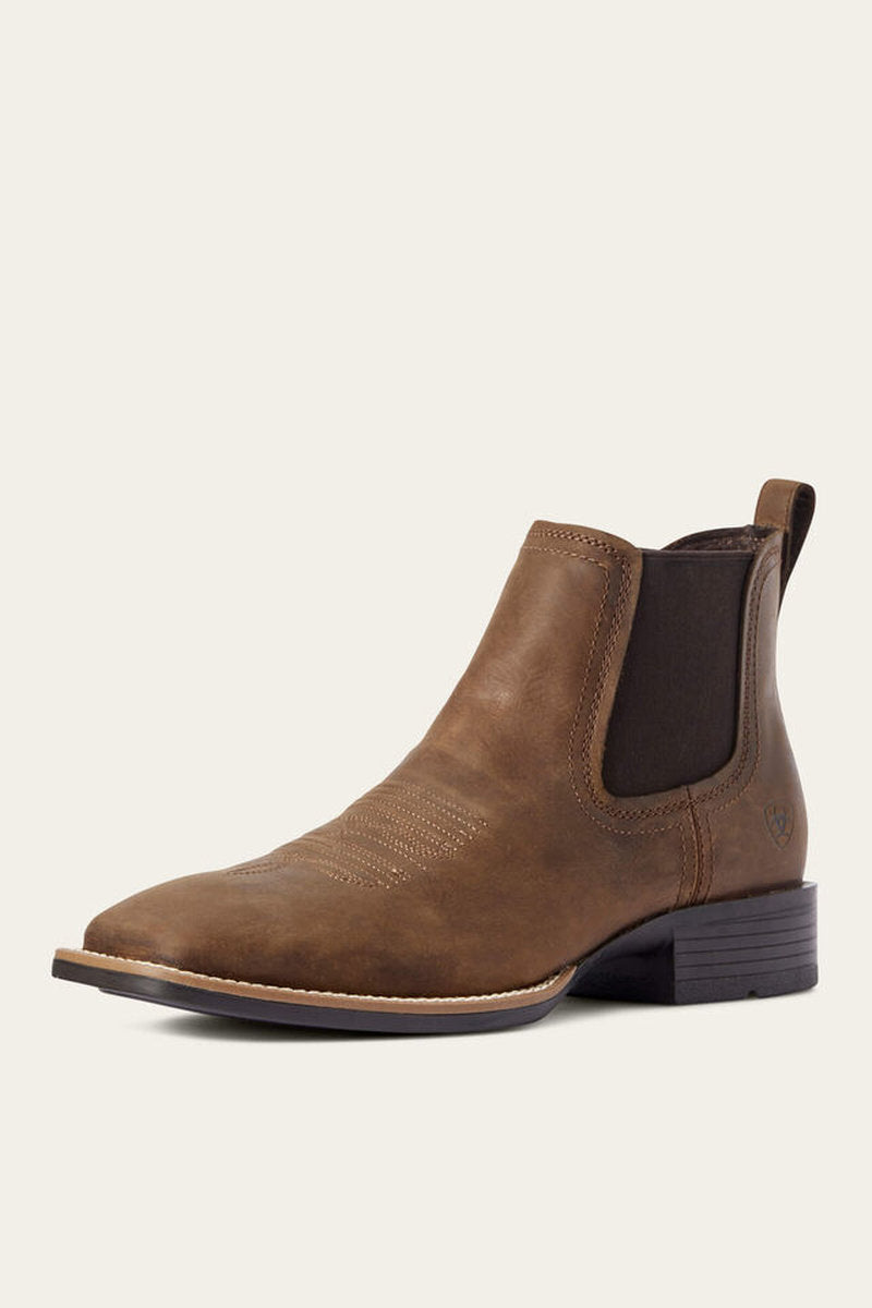 Booker Chelsea Wide Square Toe Western Boot - DREG