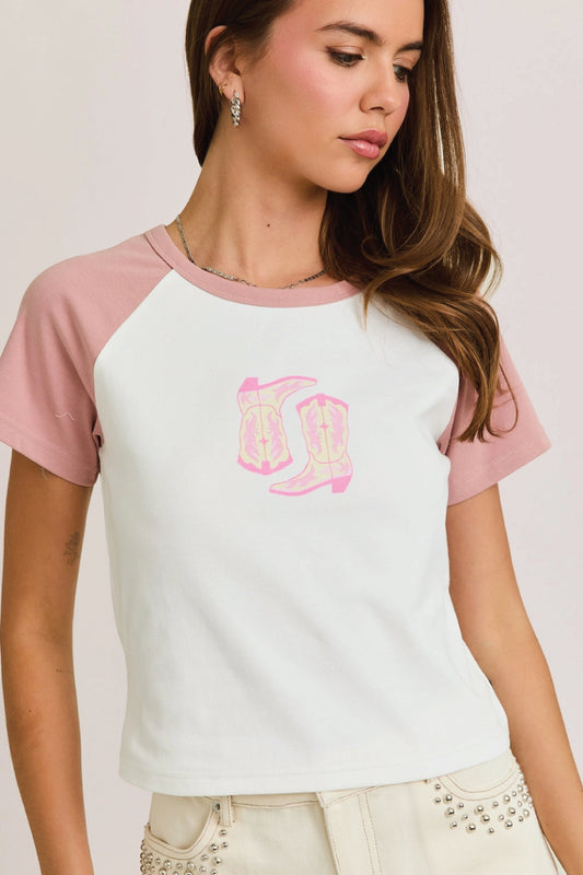 Cowboy Boots Baby Tee - WHB