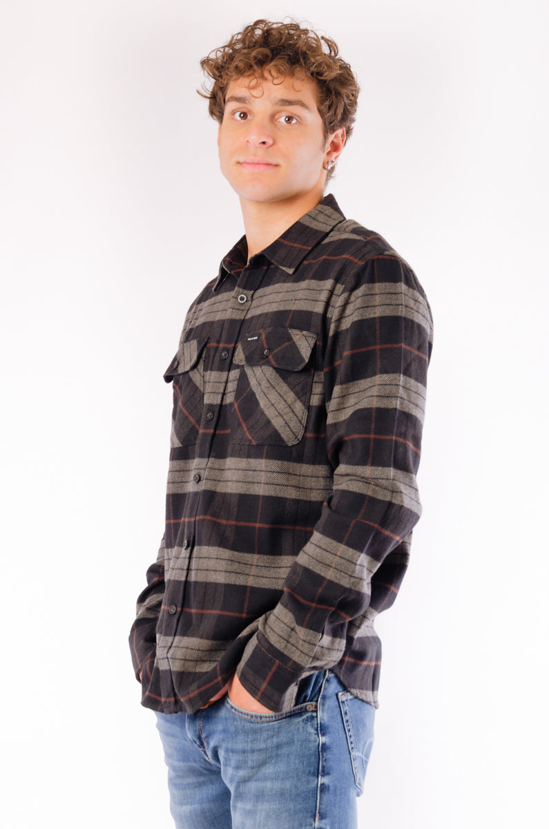 Bowery Long Sleeve Flannel - BLK