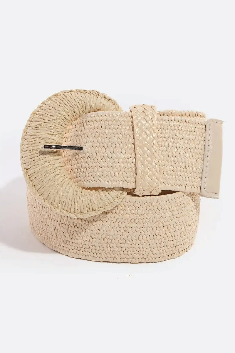 Braided Buckle Elastic Belt - IVR