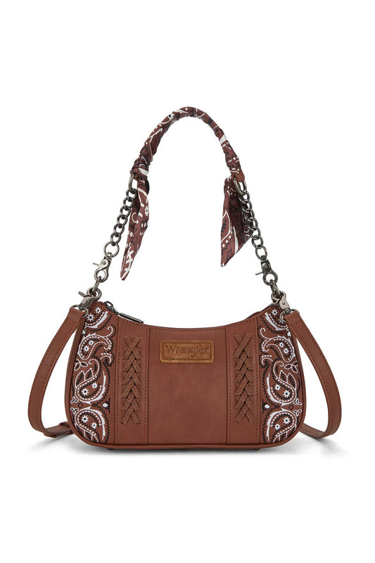 Braided Paisley Bandana Purse - BRN