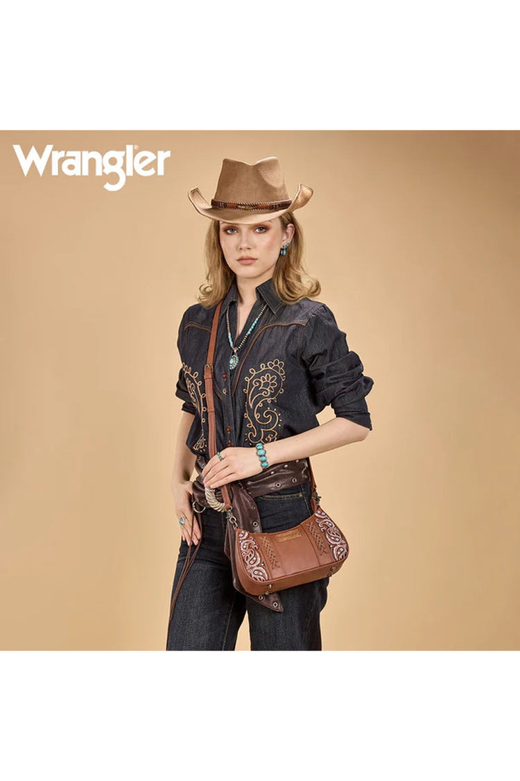 Braided Paisley Bandana Purse - BRN