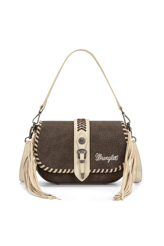 Braided Tassel Saddle Crossbody - COF