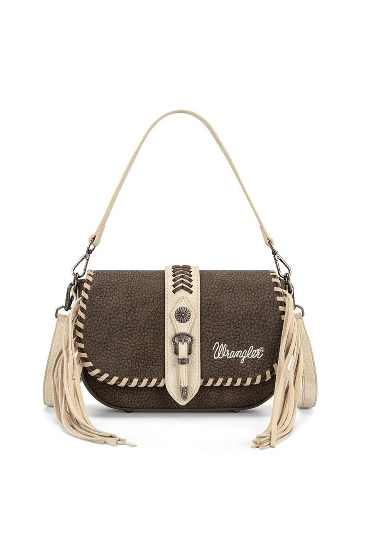 Braided Tassel Saddle Crossbody - COF
