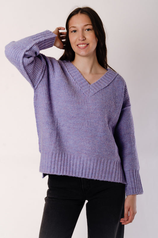 Brea V-Neck Sweater - BLU