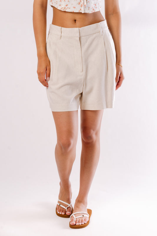 Brynni Linen Shorts - NAT