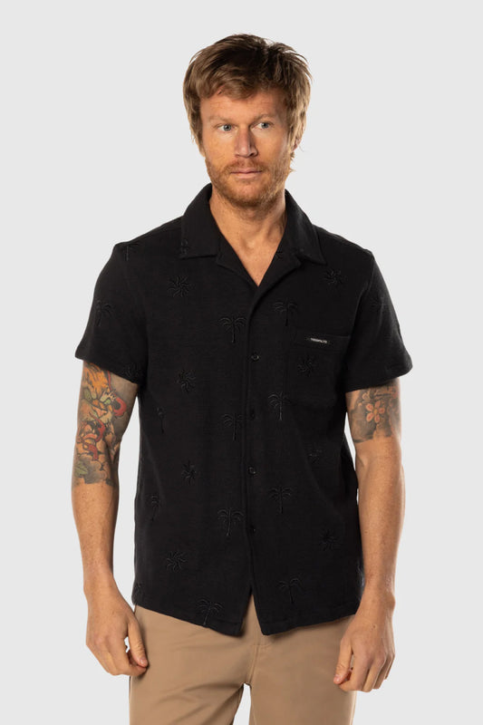 Cabana Button Up Shirt - BLK