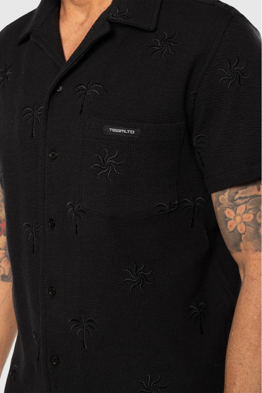 Cabana Button Up Shirt - BLK