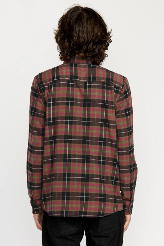 Caden Plaid Long Sleeve Shirt - BLK