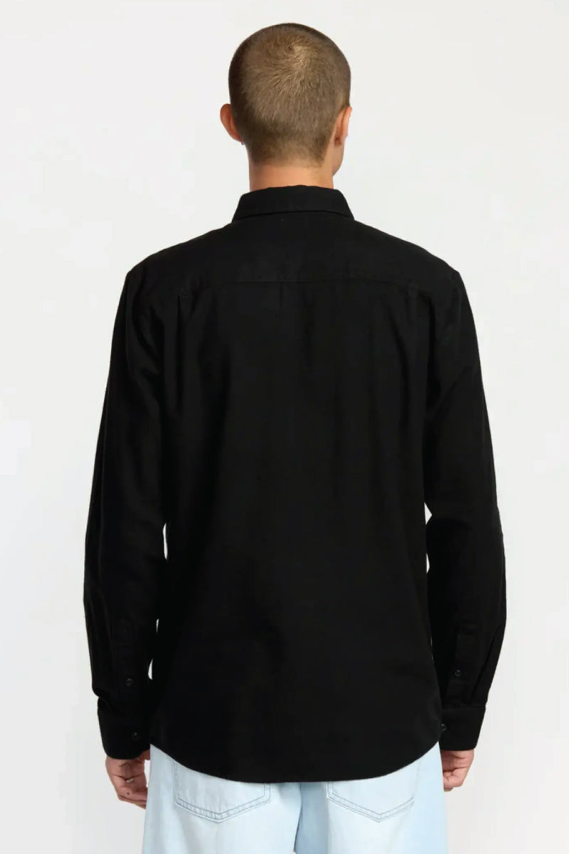 Caden Solid Long Sleeve Flannel Shirt - AQK