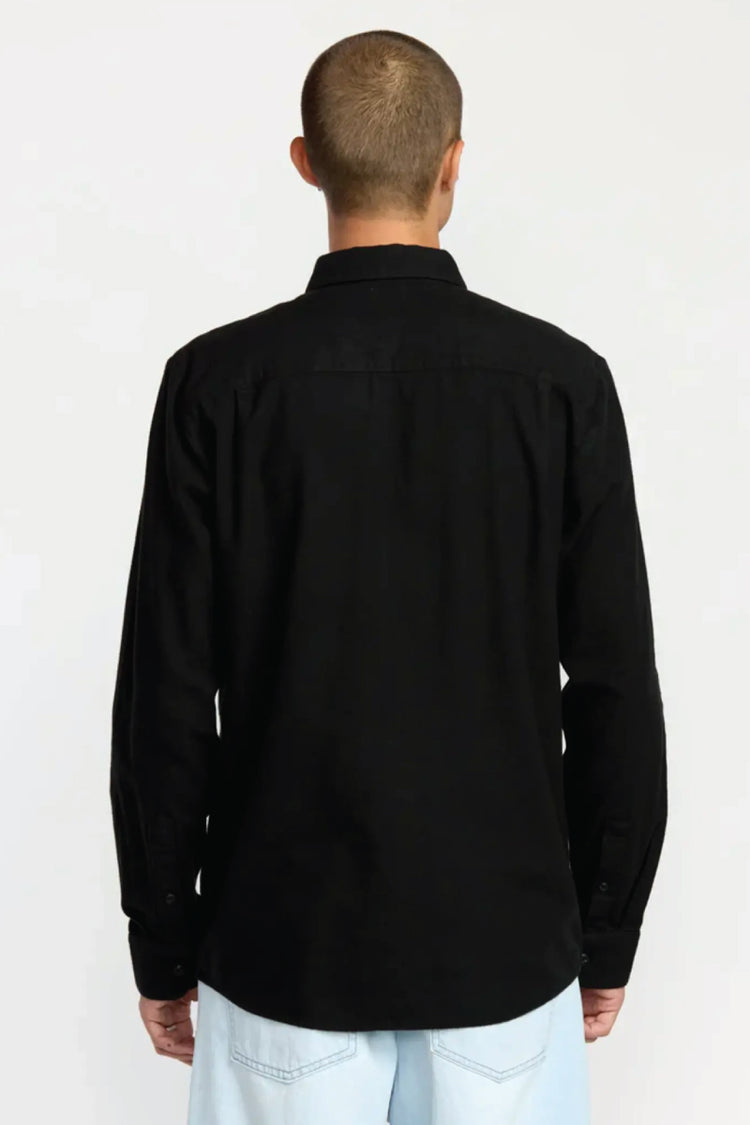 Caden Solid Long Sleeve Flannel Shirt - AQK