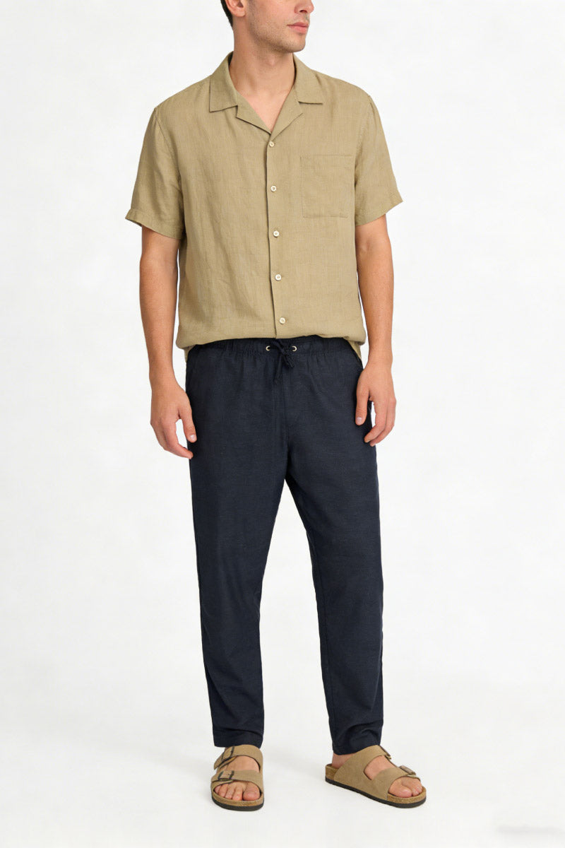 Calypso Linen Pant - BLK