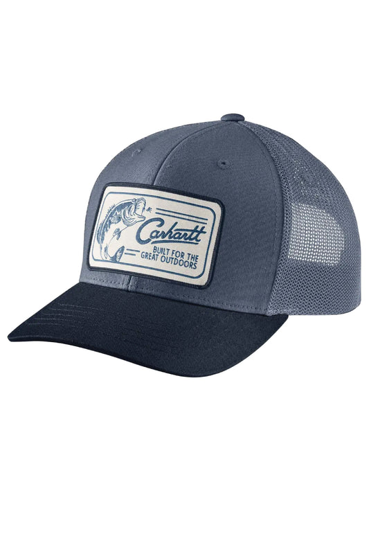 Canvas Mesh Back Fish Cap - BLS