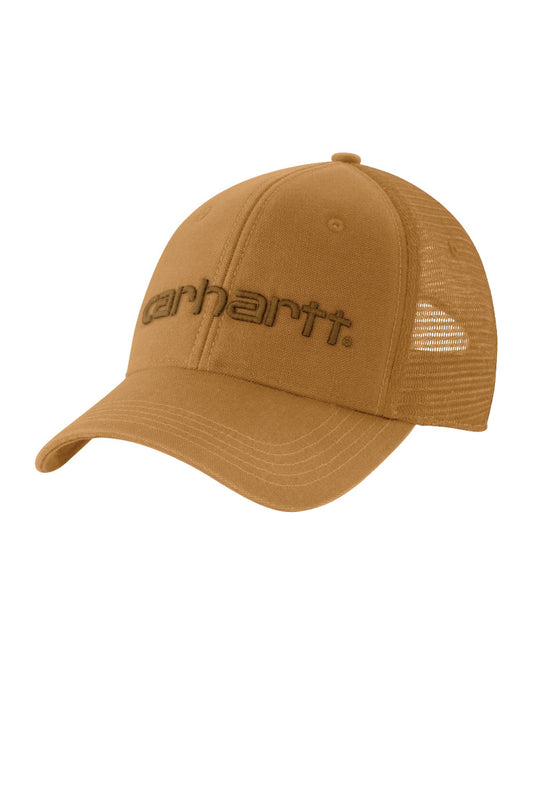 Canvas Mesh Back Logo Cap - BRN