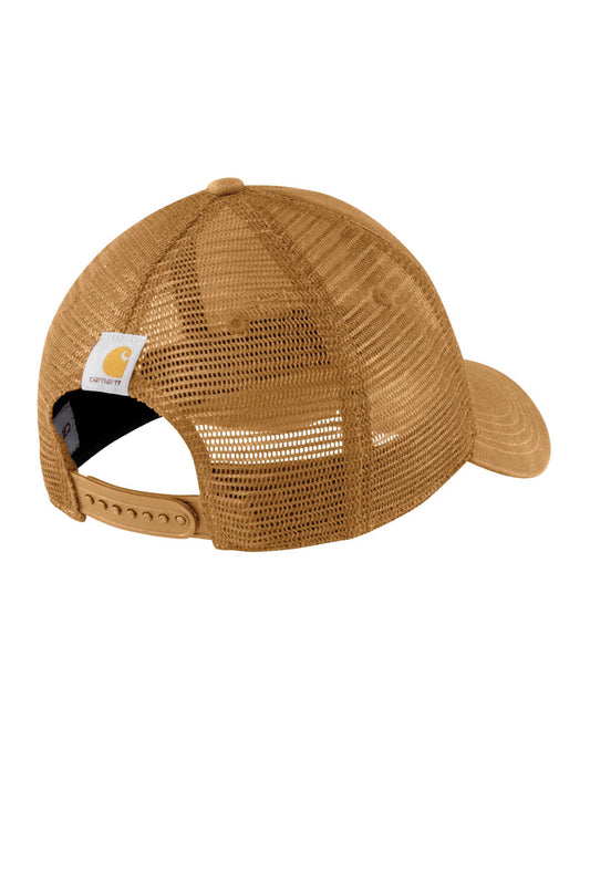 Canvas Mesh Back Logo Cap - BRN