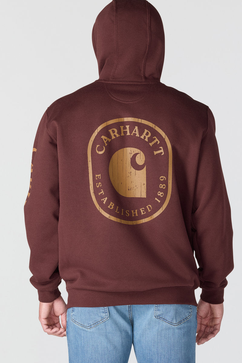 Carhartt Paxton 1889 Graphic Hoodie Port/Carhartt Brown - PRT
