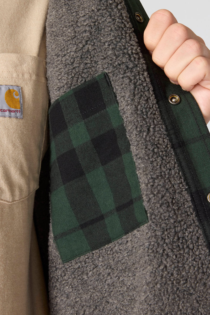 Relaxed Flannel Sherpa Jacket - FOR