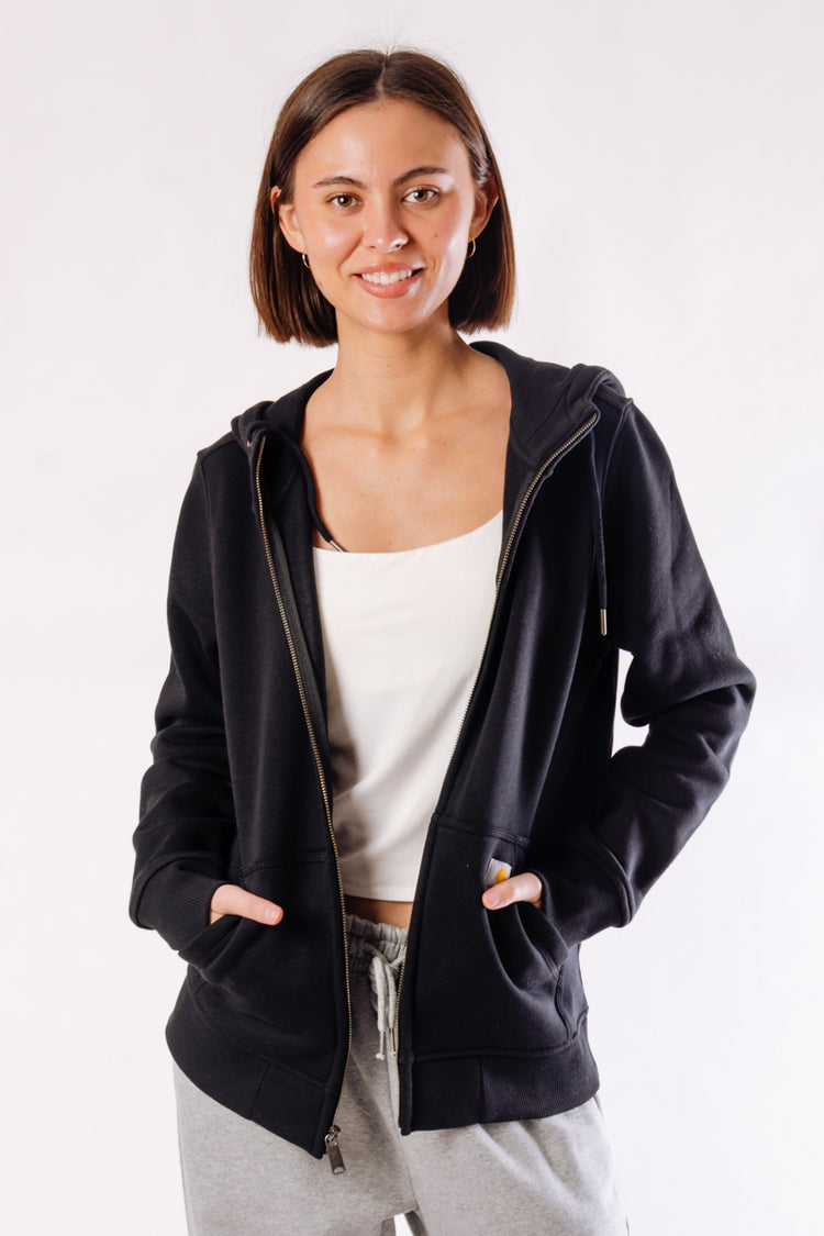 Clarksburg Relaxed Full-Zip Sweatshirt - BLK