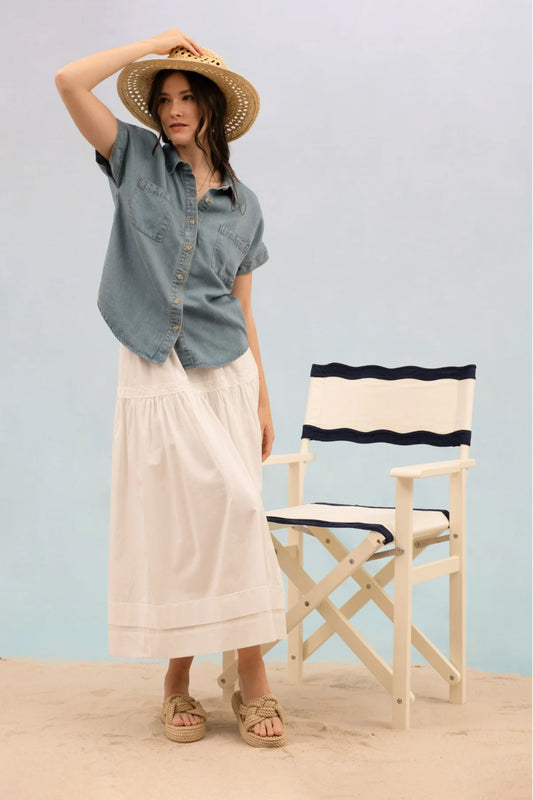 Chambray Denim Shirt - BLU