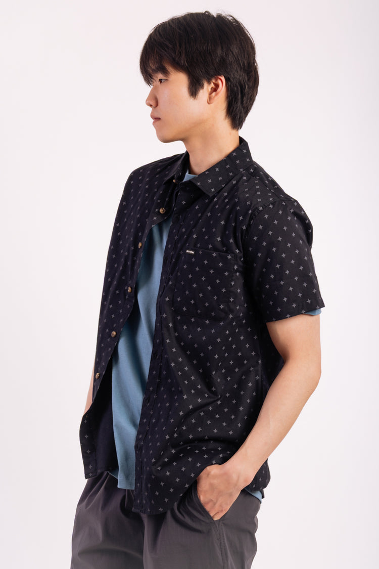 Charter Print Shirt - BLK
