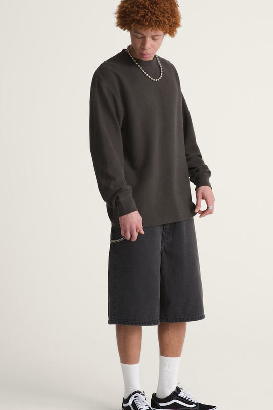 Check-5 Baggy Denim Shorts - BLK