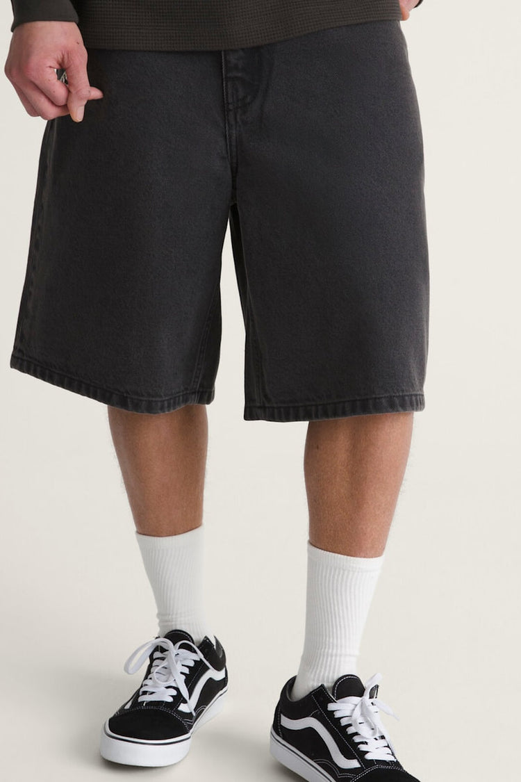 Check-5 Baggy Denim Shorts - BLK