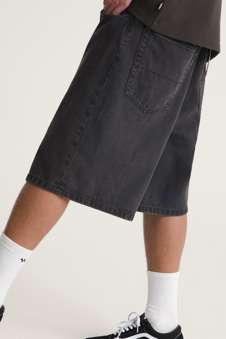 Check-5 Baggy Denim Shorts - BLK