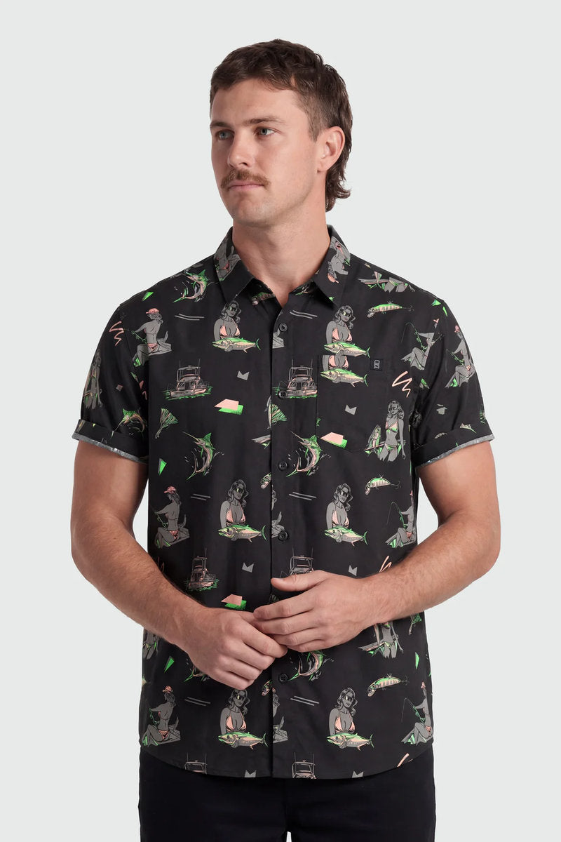 Classic Button Up Shirt - BLK