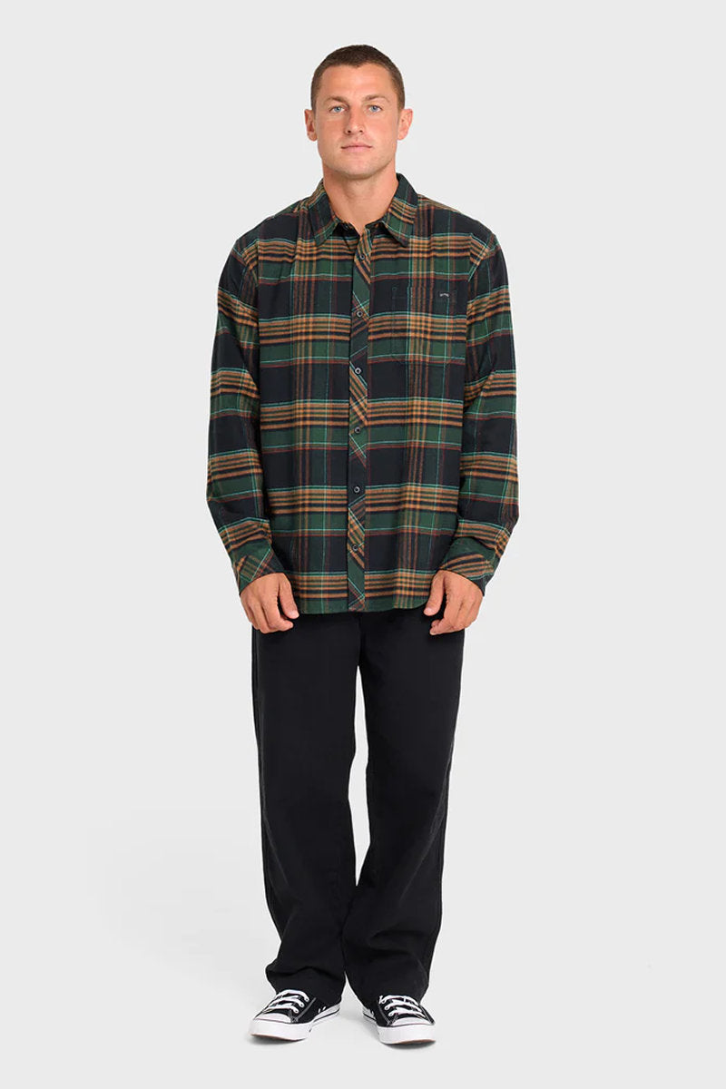 Coastline Flannel Shirt - BLK